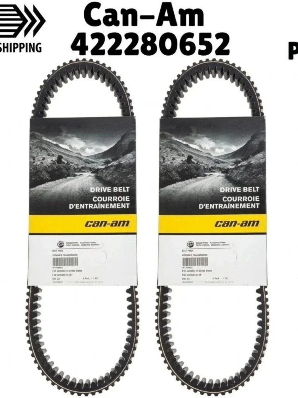 OEM Can-Am BRP Belt 422280652 for Maverick X3 Turbo RR 200HP High .